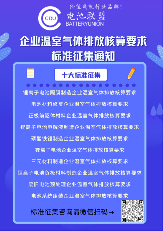 《锂离子电池电解液制造企业温室气体排放核算要求》团标启动 《锂离子电池电解液制造企业温室气体排放核算要求》团标启动