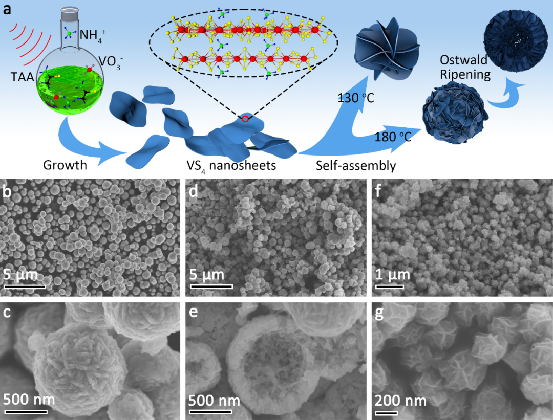 氨修饰合成VS4自组装超薄纳米片用于高容量钠离子电池