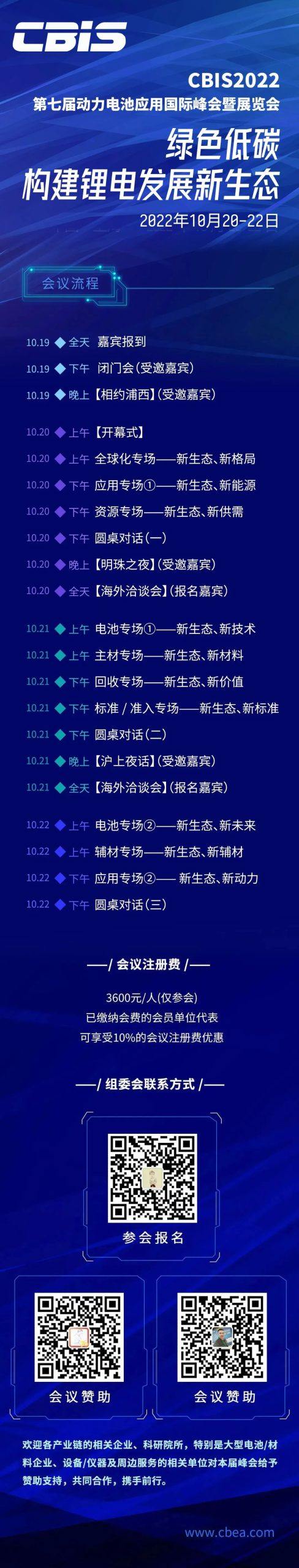 10场主题论坛+3场圆桌对话+海外洽谈会 诚邀您参加CBIS2022!